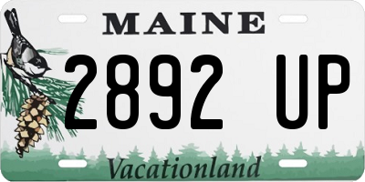 ME license plate 2892UP