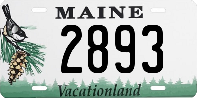 ME license plate 2893