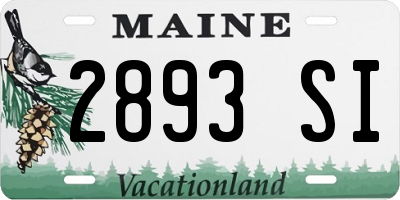 ME license plate 2893SI