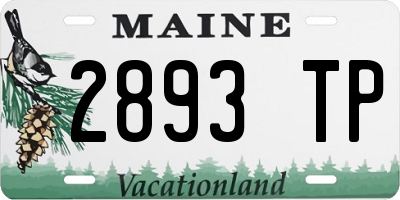 ME license plate 2893TP