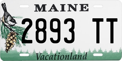 ME license plate 2893TT