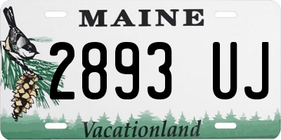 ME license plate 2893UJ