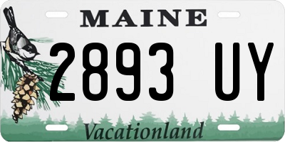 ME license plate 2893UY