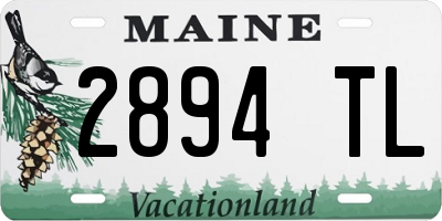 ME license plate 2894TL
