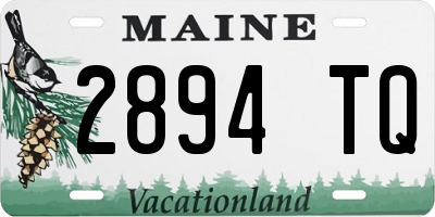 ME license plate 2894TQ