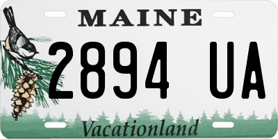 ME license plate 2894UA