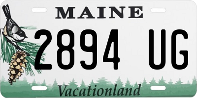 ME license plate 2894UG