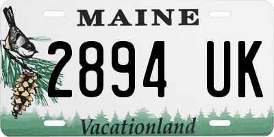 ME license plate 2894UK