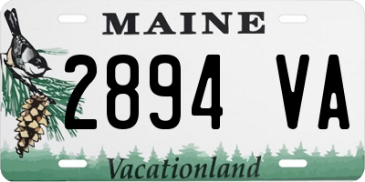 ME license plate 2894VA
