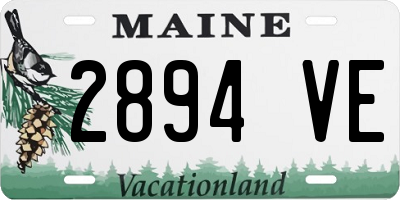 ME license plate 2894VE
