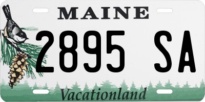 ME license plate 2895SA