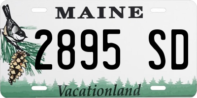 ME license plate 2895SD