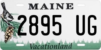 ME license plate 2895UG