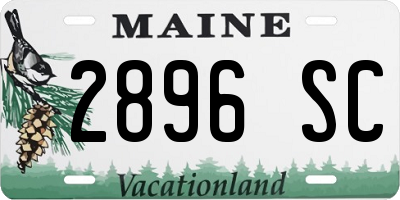 ME license plate 2896SC