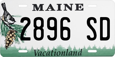 ME license plate 2896SD