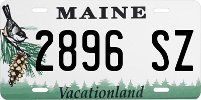 ME license plate 2896SZ