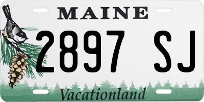 ME license plate 2897SJ