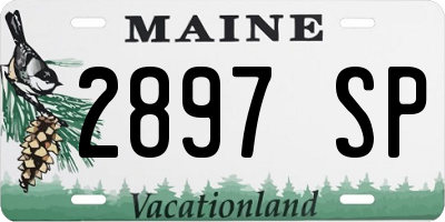 ME license plate 2897SP