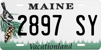 ME license plate 2897SY