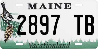 ME license plate 2897TB