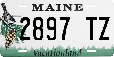 ME license plate 2897TZ