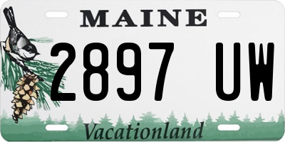 ME license plate 2897UW