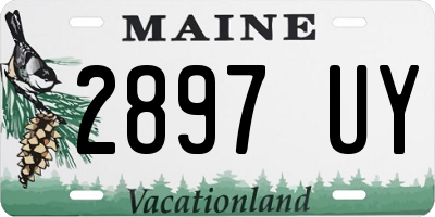 ME license plate 2897UY