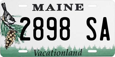 ME license plate 2898SA