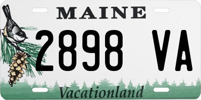 ME license plate 2898VA