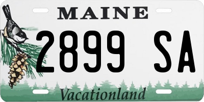 ME license plate 2899SA