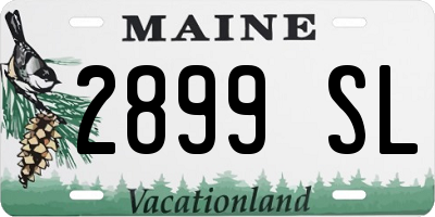 ME license plate 2899SL
