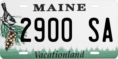 ME license plate 2900SA