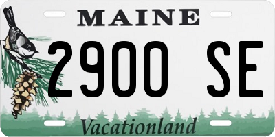 ME license plate 2900SE