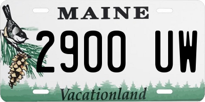 ME license plate 2900UW