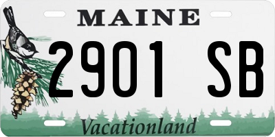 ME license plate 2901SB