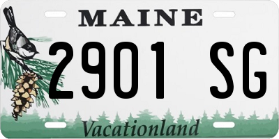 ME license plate 2901SG