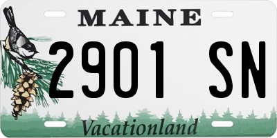 ME license plate 2901SN