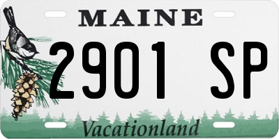 ME license plate 2901SP