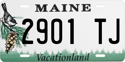 ME license plate 2901TJ