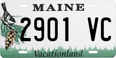ME license plate 2901VC