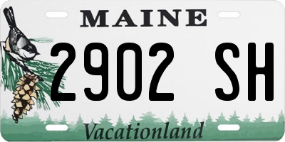 ME license plate 2902SH