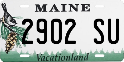 ME license plate 2902SU