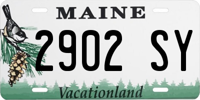 ME license plate 2902SY