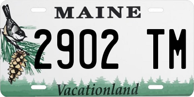 ME license plate 2902TM