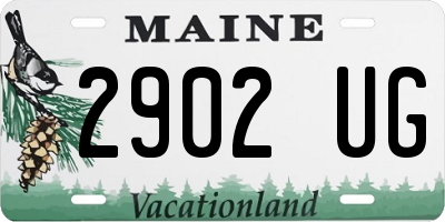 ME license plate 2902UG