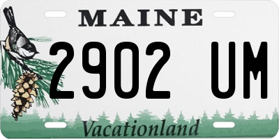 ME license plate 2902UM