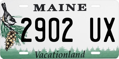 ME license plate 2902UX