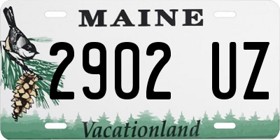 ME license plate 2902UZ