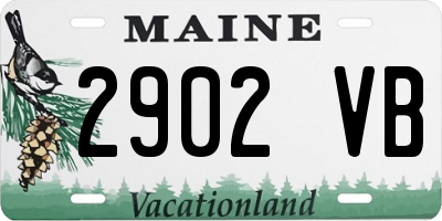 ME license plate 2902VB