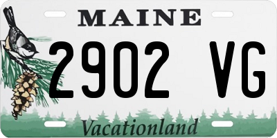 ME license plate 2902VG